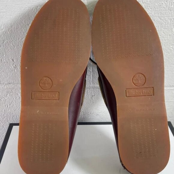 Timberland Boat Shoe Moccasin 25077 Brown Leather 2 Eye Slip On Men's 10.5 US - Picture 11 of 13